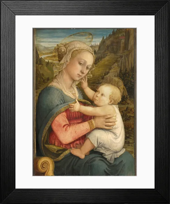 Framed Print : Virgin and Child, 1460. Creator: Lippi, Fra Filippo (1406-1469) Framed Print : Virgin and Child, 1460. Creator: Lippi, Fra Filippo (1406-1469)