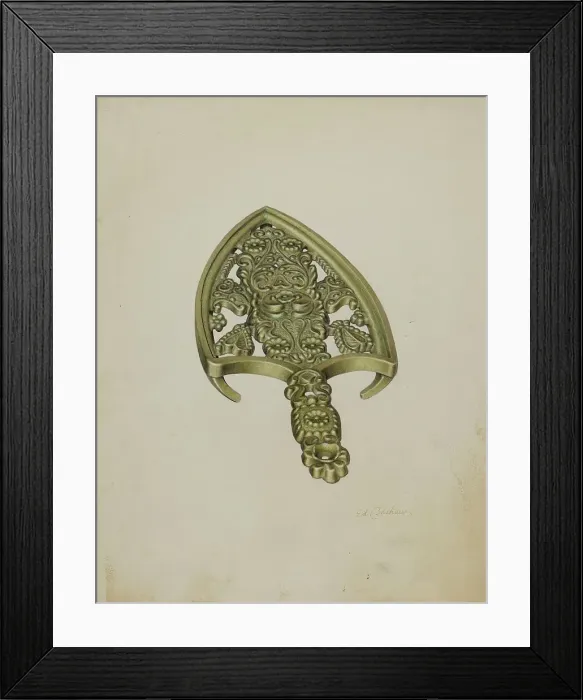 Framed Print : Brass Trivet, c. 1941. Creator: Edward Bashaw Framed Print : Brass Trivet, c. 1941. Creator: Edward Bashaw