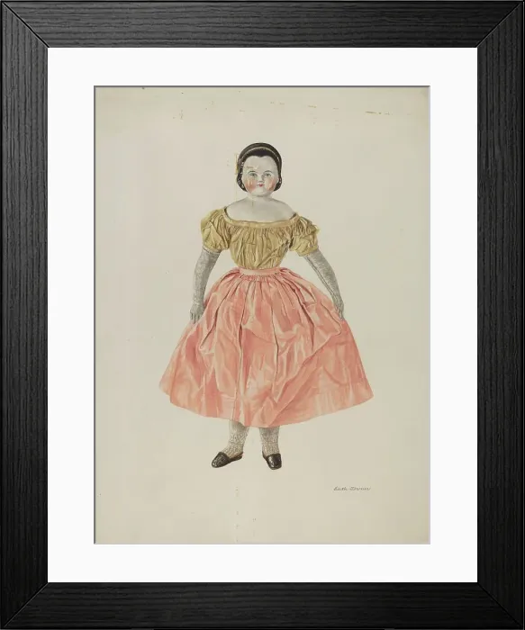 Framed Print : Doll - Annie Sampson, c. 1940. Creator: Edith Towner. Doll - Annie Sampson, c. 1940. Creator: Edith Towner Framed Print : Doll - Annie Sampson, c. 1940. Creator: Edith Towner. Doll - Annie Sampson, c. 1940. Creator: Edith Towner