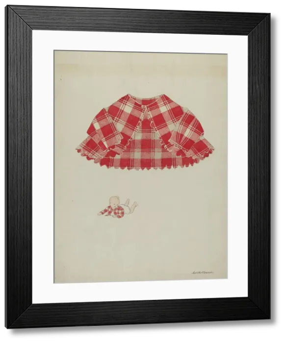 Framed Print : Baby Coat, c. 1937. Creator: Edith Towner Framed Print : Baby Coat, c. 1937. Creator: Edith Towner