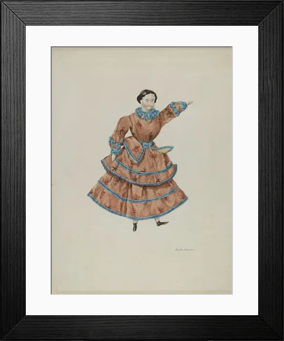 Framed Print : Doll - Abbie, 1935 / 1942. Creator: Edith Towner. Doll - Abbie, 1935 / 1942. Creator: Edith Towner Framed Print : Doll - Abbie, 1935 / 1942. Creator: Edith Towner. Doll - Abbie, 1935 / 1942. Creator: Edith Towner