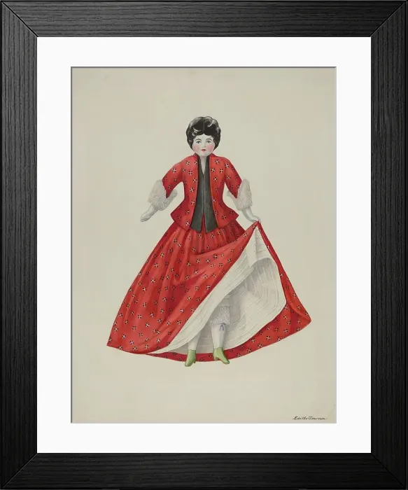 Framed Print : Doll - Mitio, c. 1940. Creator: Edith Towner. Doll - Mitio, c. 1940. Creator: Edith Towner Framed Print : Doll - Mitio, c. 1940. Creator: Edith Towner. Doll - Mitio, c. 1940. Creator: Edith Towner