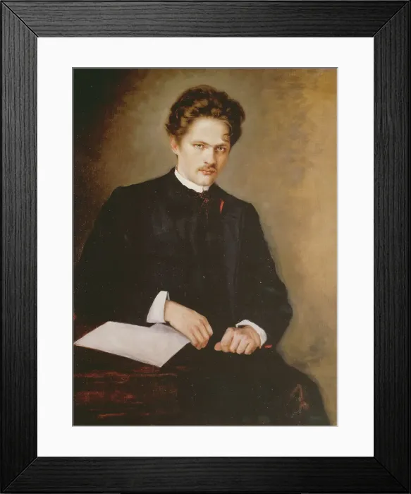 Framed Print : Portrait of the conductor and composer Gustav Jenner (1865-1920), c. 1895. Creator: Anonymous