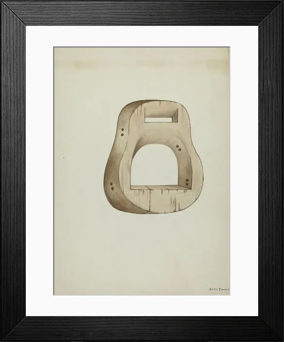 Framed Print : Stirrup, c. 1937. Creator: Edith Towner Framed Print : Stirrup, c. 1937. Creator: Edith Towner