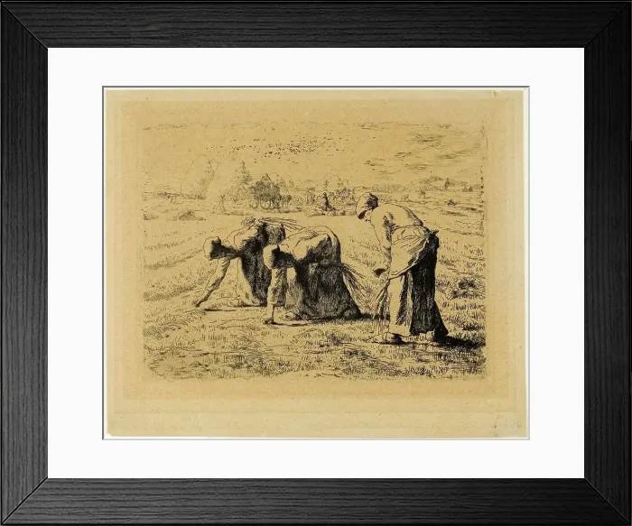 Framed Print : The Gleaners, 1855–56. Creator: Jean Francois Millet Framed Print : The Gleaners, 1855–56. Creator: Jean Francois Millet