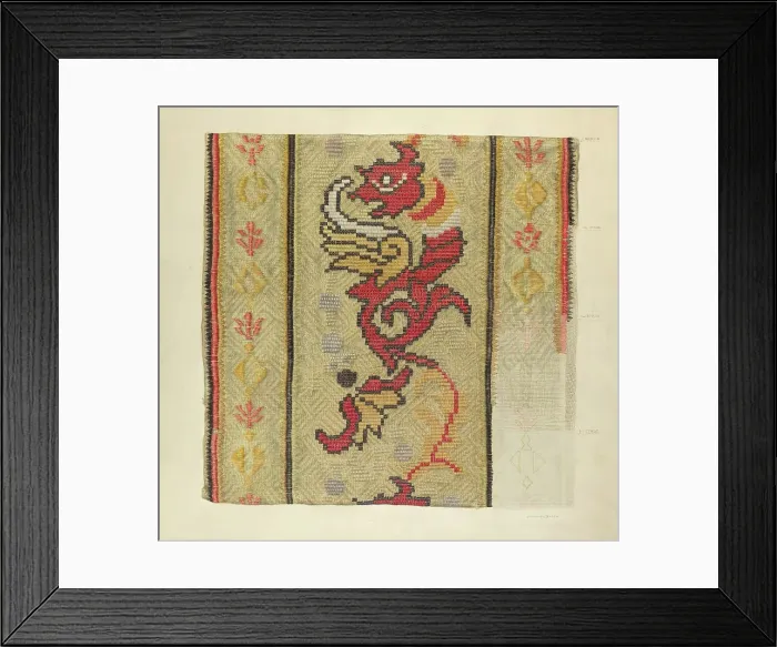 Framed Print : Woven Textile: Technique Demonstration, 1935 / 1942. Creator: Dorothea Bates Framed Print : Woven Textile: Technique Demonstration, 1935 / 1942. Creator: Dorothea Bates