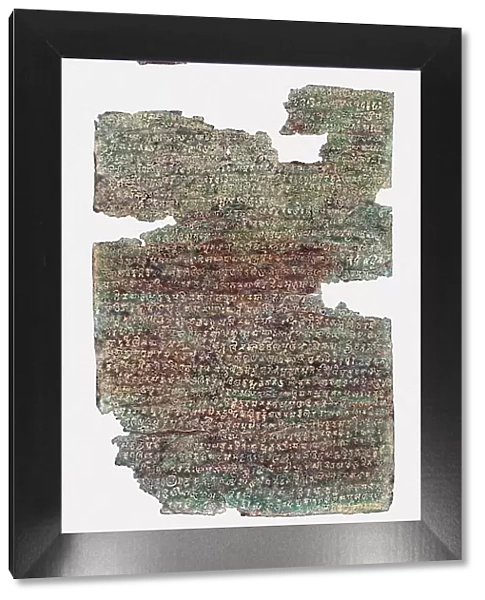 The Talagan copper scroll, 492-493. Creator: Historic Object