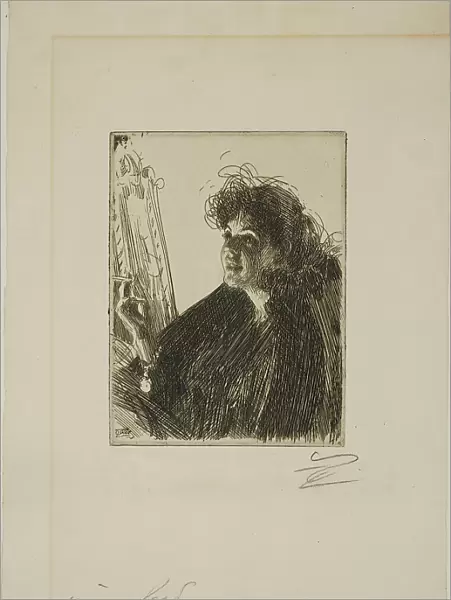 Girl with a Cigarette I, 1891. Creator: Anders Leonard Zorn