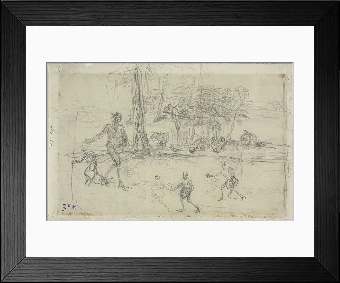 Framed Print : The Devil Sowing, 1848 / 52. Creator: Jean Francois Millet Framed Print : The Devil Sowing, 1848 / 52. Creator: Jean Francois Millet