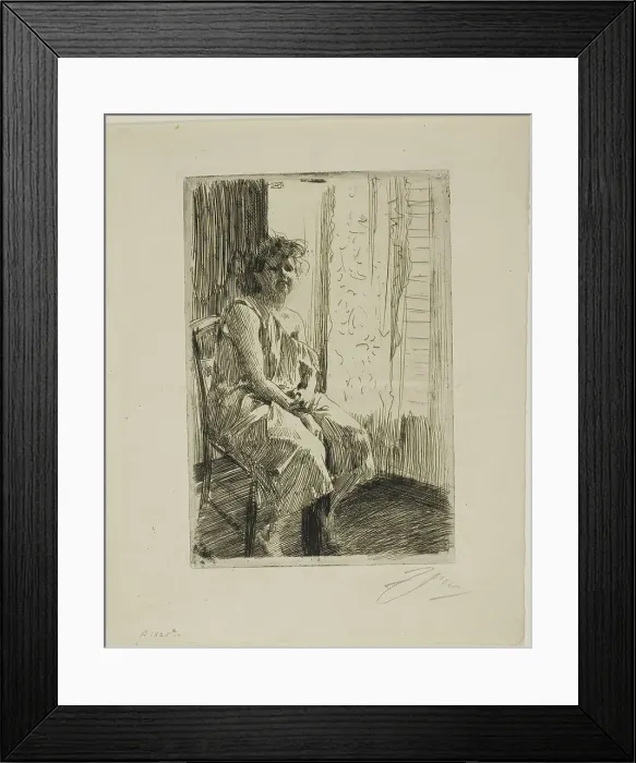 Framed Print : Morning, 1891. Creator: Anders Leonard Zorn Framed Print : Morning, 1891. Creator: Anders Leonard Zorn