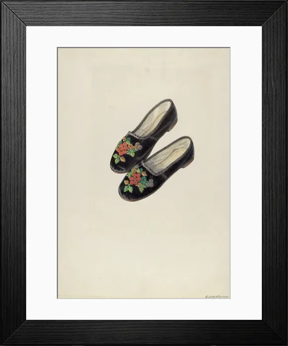 Framed Print : Baby Shoes, c. 1937. Creator: Edith Towner Framed Print : Baby Shoes, c. 1937. Creator: Edith Towner