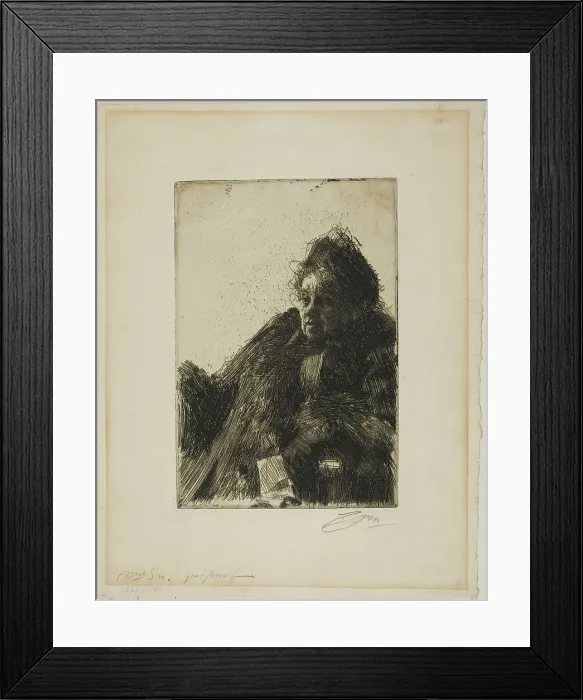 Framed Print : Mme Simon II, 1891. Creator: Anders Leonard Zorn Framed Print : Mme Simon II, 1891. Creator: Anders Leonard Zorn