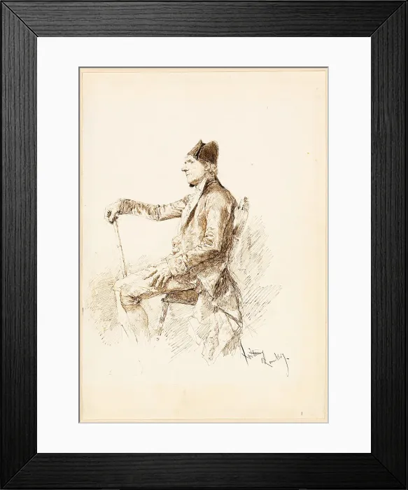 Framed Print : Seated Man in Profile, 1869. Creator: Mariano Jose Maria Bernardo Fortuny y Carbo Framed Print : Seated Man in Profile, 1869. Creator: Mariano Jose Maria Bernardo Fortuny y Carbo