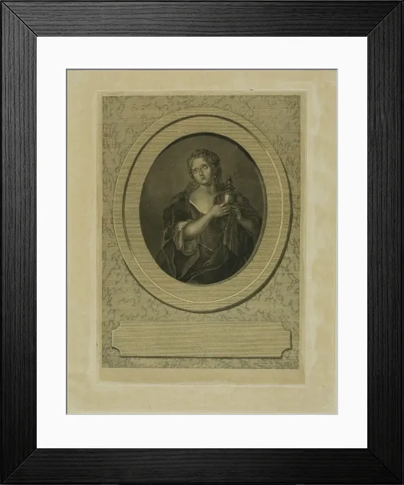 Framed Print : Adrienne Lecouvreur, n.d. Creator: Jean-Baptiste de Grateloup Framed Print : Adrienne Lecouvreur, n.d. Creator: Jean-Baptiste de Grateloup