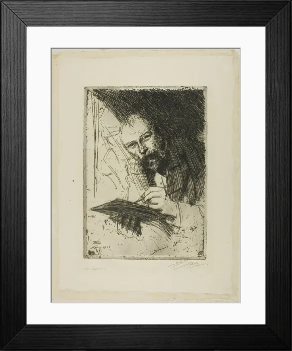 Framed Print : Carl Larsson, 1897. Creator: Anders Leonard Zorn Framed Print : Carl Larsson, 1897. Creator: Anders Leonard Zorn