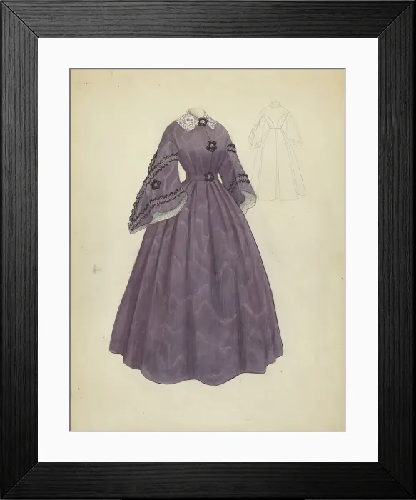 Framed Print : Dress, c. 1940. Creator: Jessie M. Benge Framed Print : Dress, c. 1940. Creator: Jessie M. Benge