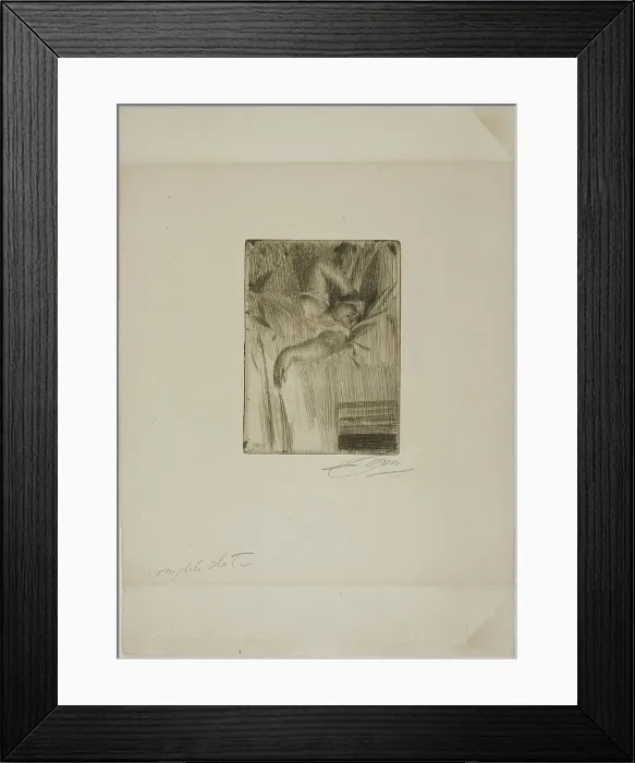 Framed Print : Le Réveil, 1891. Creator: Anders Leonard Zorn Framed Print : Le Réveil, 1891. Creator: Anders Leonard Zorn