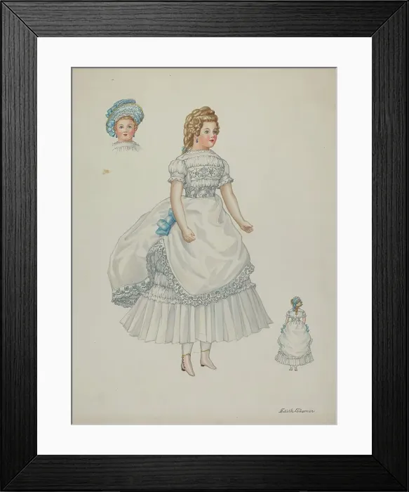Framed Print : Doll - Eleanor Cabot, c. 1937. Creator: Edith Towner. Doll - Eleanor Cabot, c. 1937. Creator: Edith Towner Framed Print : Doll - Eleanor Cabot, c. 1937. Creator: Edith Towner. Doll - Eleanor Cabot, c. 1937. Creator: Edith Towner
