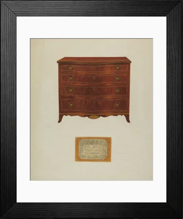 Framed Print : Chest of Drawers, c. 1939. Creator: Leonard Battee Framed Print : Chest of Drawers, c. 1939. Creator: Leonard Battee