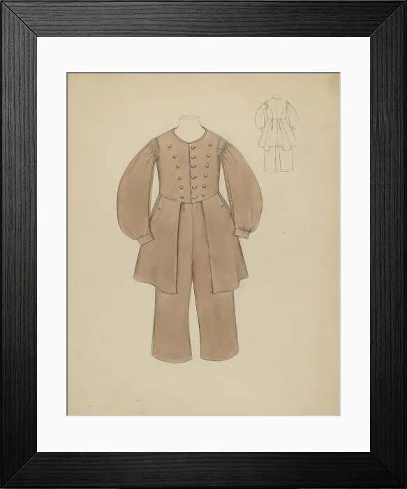 Framed Print : Boy's Suit, c. 1937. Creator: Jessie M. Benge Framed Print : Boy's Suit, c. 1937. Creator: Jessie M. Benge