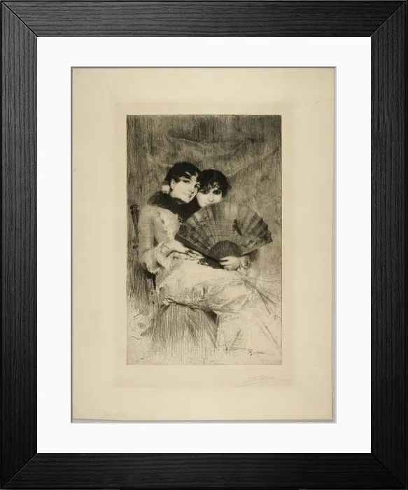 Framed Print : The Cousins, 1883. Creator: Anders Leonard Zorn Framed Print : The Cousins, 1883. Creator: Anders Leonard Zorn