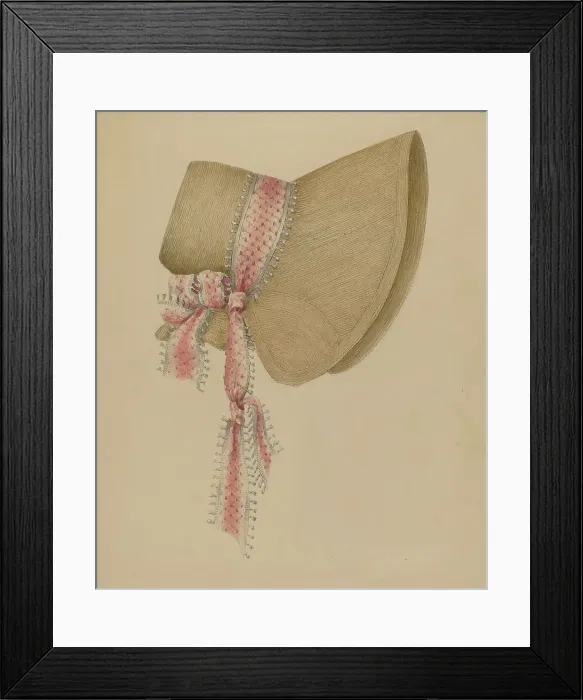 Framed Print : Bonnet, c. 1937. Creator: Jessie M. Benge Framed Print : Bonnet, c. 1937. Creator: Jessie M. Benge