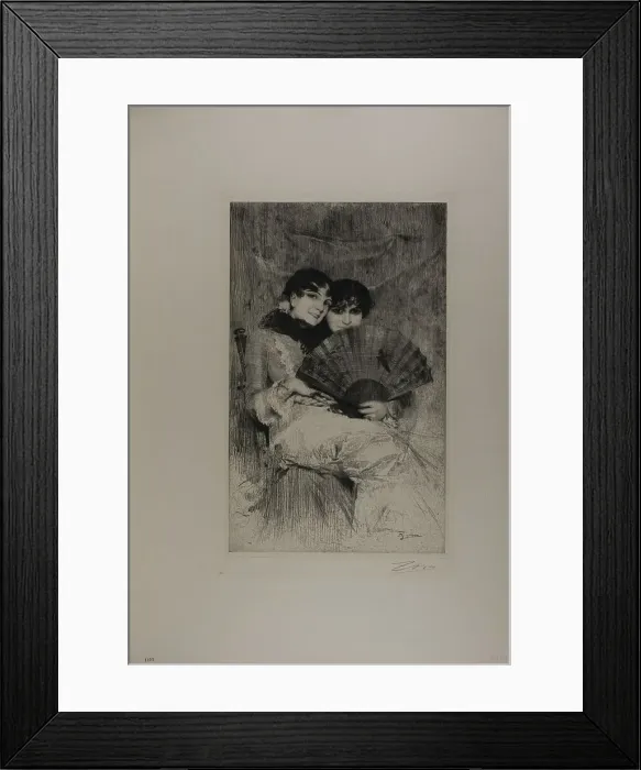 Framed Print : The Cousins, 1883. Creator: Anders Leonard Zorn Framed Print : The Cousins, 1883. Creator: Anders Leonard Zorn