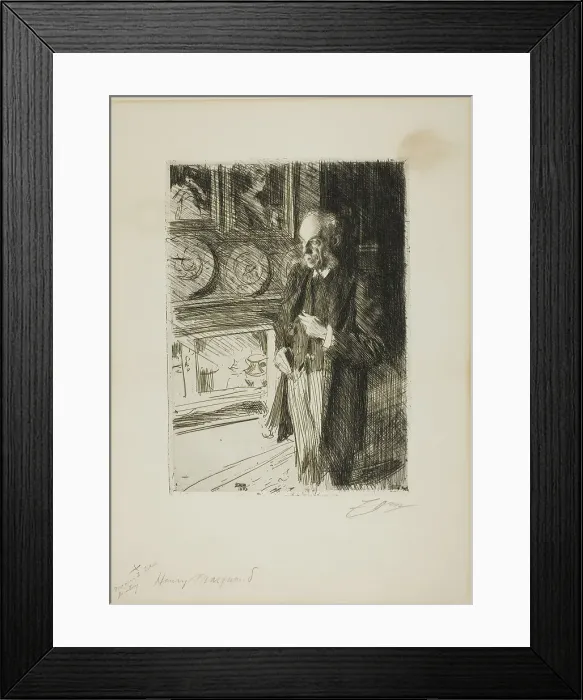 Framed Print : Henry Marquand, 1893. Creator: Anders Leonard Zorn Framed Print : Henry Marquand, 1893. Creator: Anders Leonard Zorn