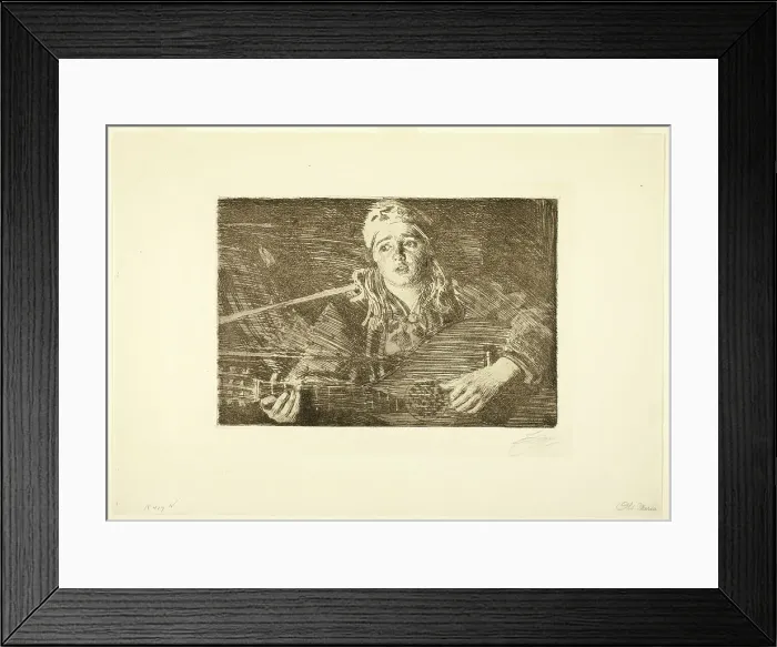 Framed Print : Ols Maria, 1919. Creator: Anders Leonard Zorn Framed Print : Ols Maria, 1919. Creator: Anders Leonard Zorn