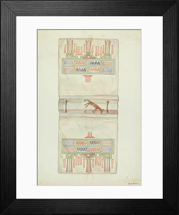 Framed Print : Parchment Book Cover, 1935 / 1942. Creator: Edith Towner Framed Print : Parchment Book Cover, 1935 / 1942. Creator: Edith Towner