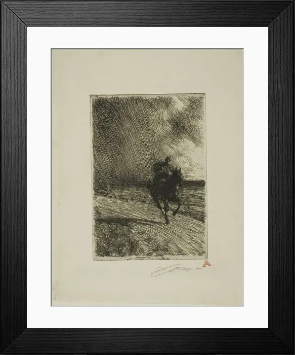 Framed Print : Storm, 1891. Creator: Anders Leonard Zorn Framed Print : Storm, 1891. Creator: Anders Leonard Zorn