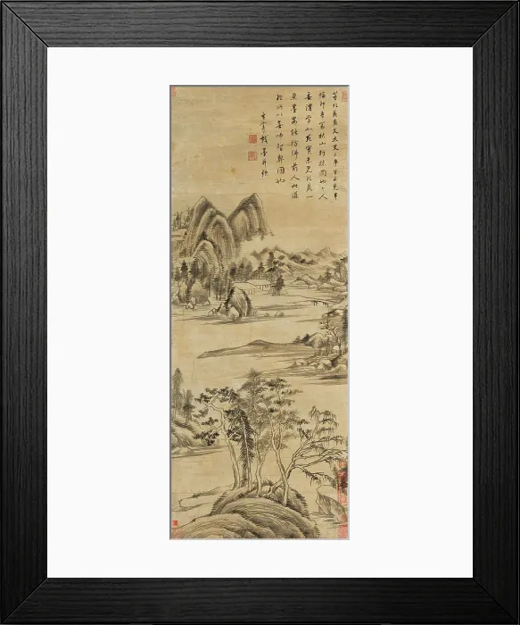 Framed Print : Illustration to the Poem by Lin Hejing, Early 17th cen. Creator: Dong Qichang (1555-1636) Framed Print : Illustration to the Poem by Lin Hejing, Early 17th cen. Creator: Dong Qichang (1555-1636)