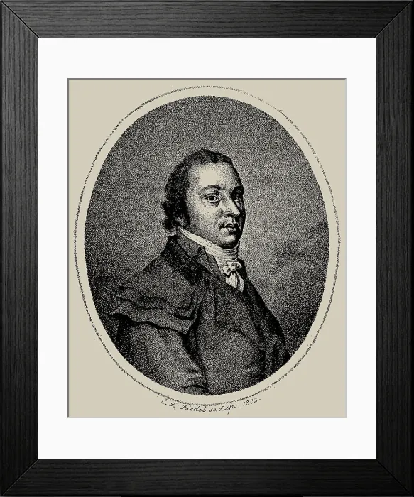 Framed Print : Portrait of the violinist and composer Peter Hänsel (1771-1831), 1802. Creator: Riedel, Carl Traugott (1769-c. 1832) Framed Print : Portrait of the violinist and composer Peter Hänsel (1771-1831), 1802. Creator: Riedel, Carl Traugott (1769-c. 1832)