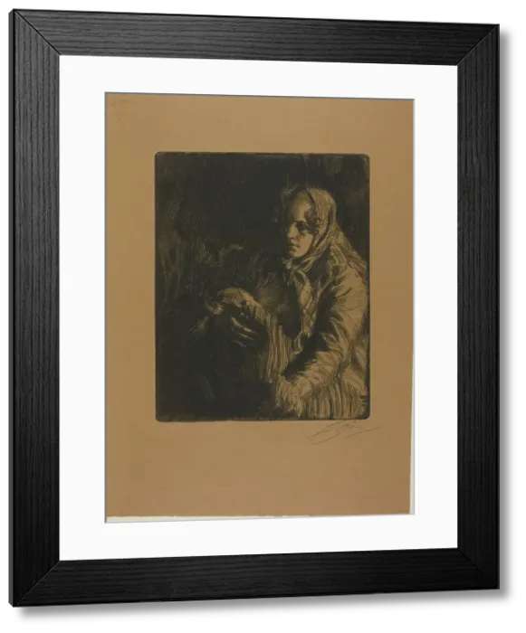 Framed Print : Madonna (A Mother), 1900. Creator: Anders Leonard Zorn Framed Print : Madonna (A Mother), 1900. Creator: Anders Leonard Zorn