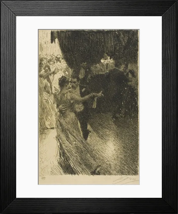 Framed Print : The Waltz, 1891. Creator: Anders Leonard Zorn Framed Print : The Waltz, 1891. Creator: Anders Leonard Zorn