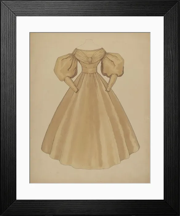 Framed Print : Dress, c. 1937. Creator: Doris Beer Framed Print : Dress, c. 1937. Creator: Doris Beer