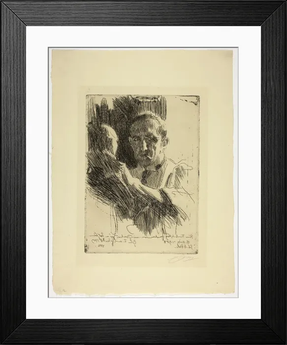Framed Print : Prince Paul Troubetzkoy II (Bust), 1909. Creator: Anders Leonard Zorn Framed Print : Prince Paul Troubetzkoy II (Bust), 1909. Creator: Anders Leonard Zorn