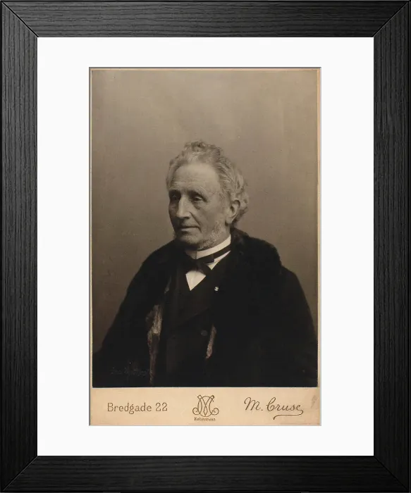 Framed Print : Portrait of the composer Carl Helsted (1818-1904). Creator: Photo studio M. Cruse