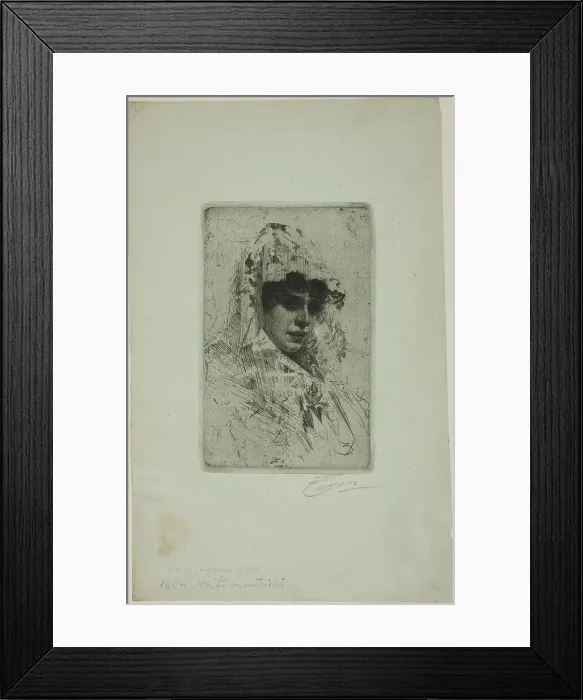Framed Print : Spanish Woman, 1884. Creator: Anders Leonard Zorn Framed Print : Spanish Woman, 1884. Creator: Anders Leonard Zorn