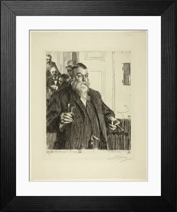 Framed Print : A Toast II, 1893. Creator: Anders Leonard Zorn Framed Print : A Toast II, 1893. Creator: Anders Leonard Zorn