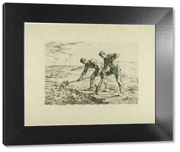 Two Men Digging, 1855–56. Creator: Jean Francois Millet