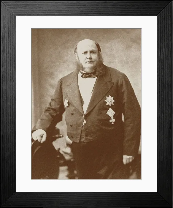 Framed Print : Portrait of Mayer Carl von Rothschild (1820-1886), 1886. Creator: Anonymous Framed Print : Portrait of Mayer Carl von Rothschild (1820-1886), 1886. Creator: Anonymous