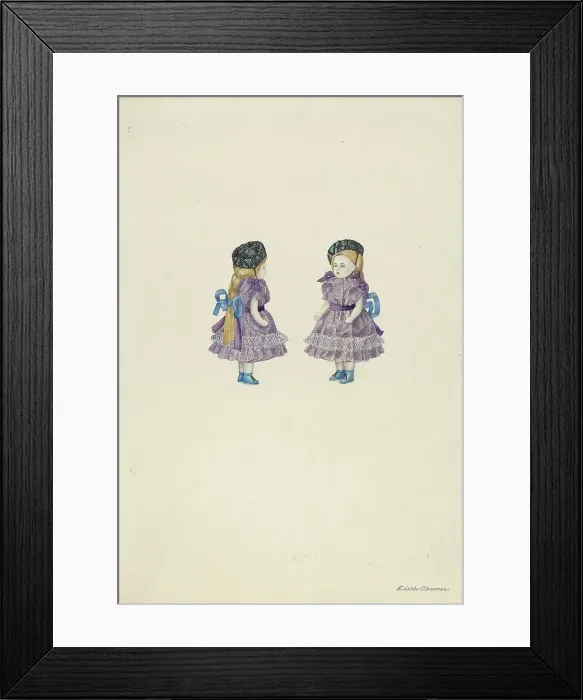 Framed Print : Doll of Bisque, c. 1937. Creator: Edith Towner