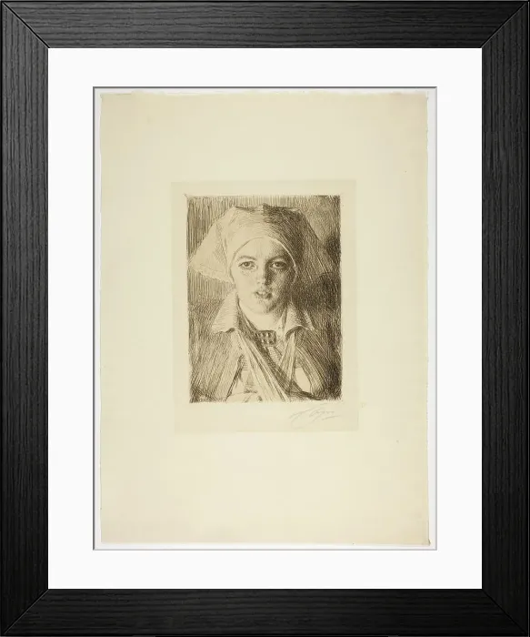 Framed Print : Gulli II, 1918. Creator: Anders Leonard Zorn Framed Print : Gulli II, 1918. Creator: Anders Leonard Zorn