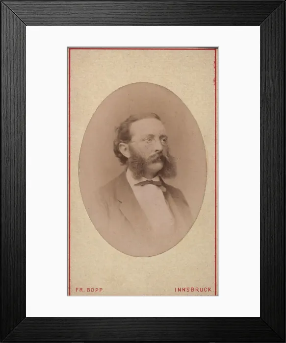 Framed Print : Portrait of the conductor and composer Johann von Herbeck (1831-1877), before 1877. Creator: Photo studio Friedrich Bopp Framed Print : Portrait of the conductor and composer Johann von Herbeck (1831-1877), before 1877. Creator: Photo studio Friedrich Bopp