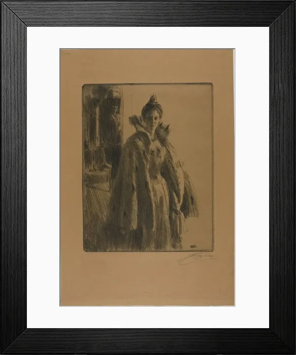 Framed Print : H. R. H. Princess Ingeborg of Sweden II, 1900. Creator: Anders Leonard Zorn Framed Print : H. R. H. Princess Ingeborg of Sweden II, 1900. Creator: Anders Leonard Zorn