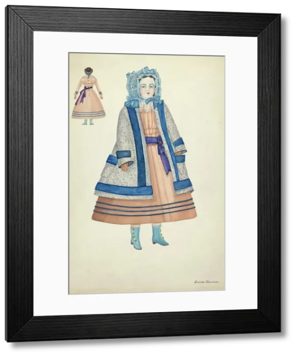 Framed Print : Doll: Rose Bates, 1935 / 1942. Creator: Edith Towner. Doll: Rose Bates, 1935 / 1942. Creator: Edith Towner