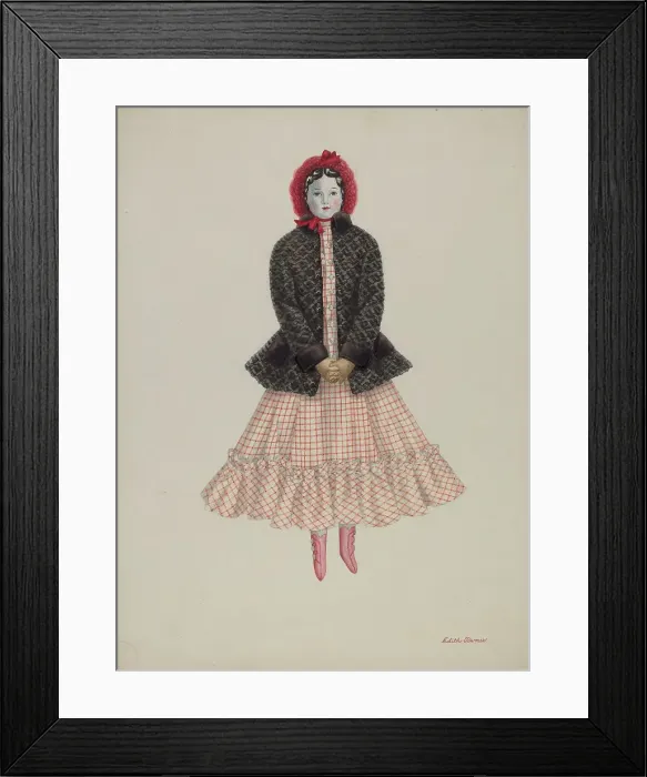 Framed Print : Doll - Flora Richardson, c. 1937. Creator: Edith Towner. Doll - Flora Richardson, c. 1937. Creator: Edith Towner Framed Print : Doll - Flora Richardson, c. 1937. Creator: Edith Towner. Doll - Flora Richardson, c. 1937. Creator: Edith Towner