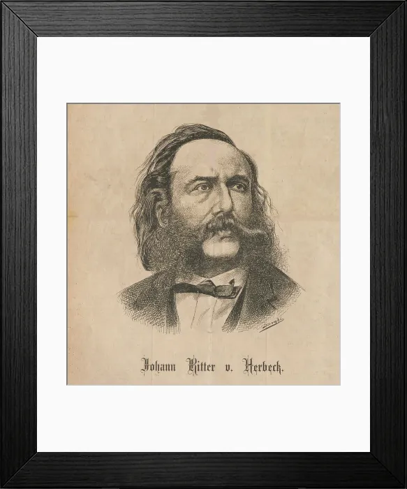 Framed Print : Portrait of the conductor and composer Johann von Herbeck (1831-1877), 1877. Creator: Dombi, A. (active 1870s) Framed Print : Portrait of the conductor and composer Johann von Herbeck (1831-1877), 1877. Creator: Dombi, A. (active 1870s)