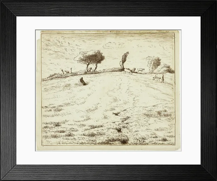 Framed Print : Landscape - Hillside in Gruchy, Normandy, 1869 / 70. Creator: Jean Francois Millet Framed Print : Landscape - Hillside in Gruchy, Normandy, 1869 / 70. Creator: Jean Francois Millet